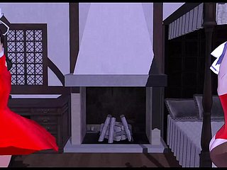 2 bellezas bailando + sexo en trío (3D HENTAI)