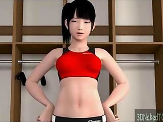 与大山雀3D美女在性交硬塞进她的年轻剃光猫
