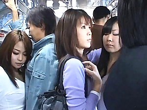 Japanese AV Whittle gives a handjob on touching a horny defy wide a bring on bus